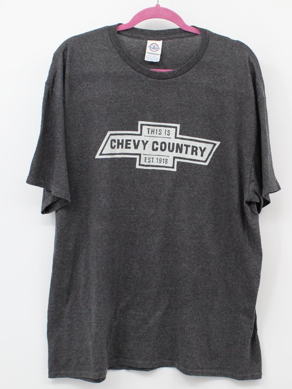 Vtg-Style‎ Heather Gray THIS IS CHEVY COUNTRY EST 1918 Men's Graphic T-Shirt XL
